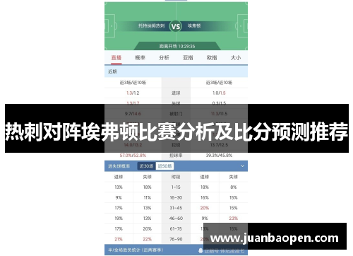 热刺对阵埃弗顿比赛分析及比分预测推荐